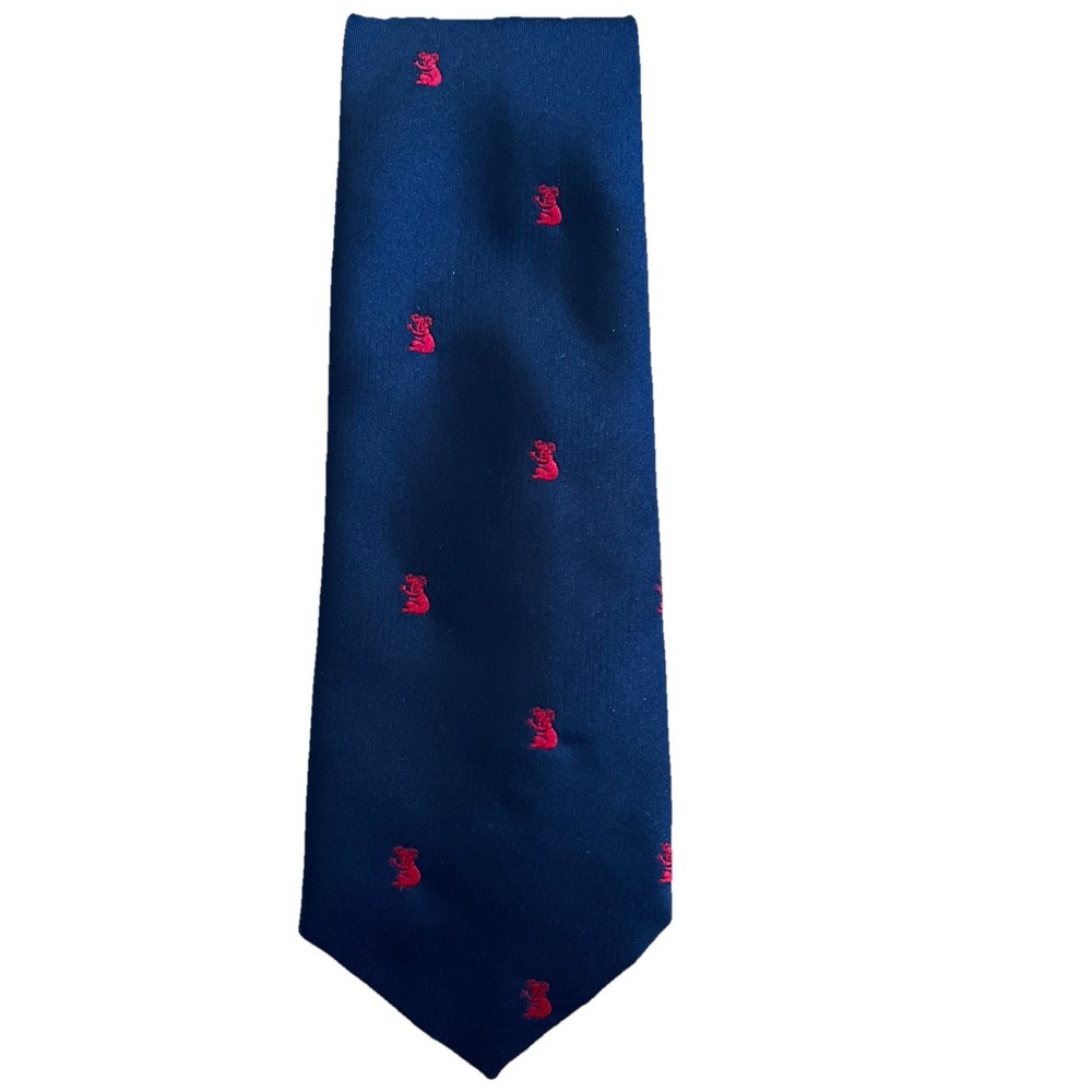Austico Tie Dark Blue with Red Koala‎ Pattern